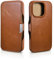 Mobiskin Hülle passend für iPhone 16 PRO (6,3 Zoll), Handyhülle mit Leder, Case kompatibel mit MagSafe, Schutzhülle, Handy-Tasche, Slim Cover, dünn, Braun Vintage