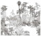Scenolia Papier Peint intissé Le Livre DE LA Jungle 300 x 270 cm (LxH) - Tapisserie Murale panoramique XXL, Made in France