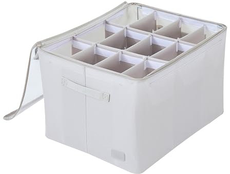 Periea 'Vera' Shoe Storage Box Organiser for Wardrobe, Fits 12 Pairs - Space Saving Shoes Holder with Clear Lids, Stackable Large Shoe Box Storage Containers - Grey