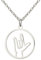 EUEAVAN I Love You Hand Sign Language Necklace ASL Hand Sign Charm Pendant ASL American Sign Language Jewelry Interpreter Teacher Gift (I love you silver)