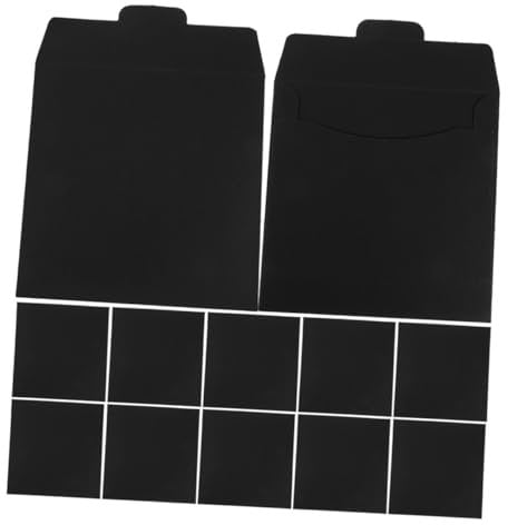 AUTSUPPL 12pcs Black Paper Cd Case Holder for Cd DVD Sleeves Disc Storage Wallet Creative Decor Options