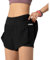 Short de course 2 en 1 pour femme, séchage rapide, short de course avec poche pour téléphone, short d'entraînement athlétique, jogging, gym, yoga avec doublure pour femme, Noir , L