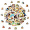 Cat Stickers, Cartoon Decals, 50 Pack Playful Artwork with Premium Adhesive, Vibrant Non-Residues Finish, Sticker Decor for Kids Schools Scrapbooks Bottles Laptops Car