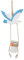 Abaodam 1 Pièce Vase en Verre fixé au Mur Faux décor Pot jardinière Murale en Verre vases hydroponiques Un Verre Bleu