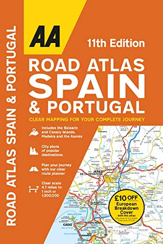 AA Road Atlas Spain & Portugal (AA European Road Atlases)