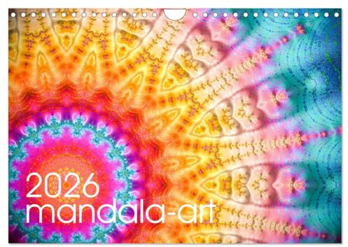 mandala-art (Wandkalender 2026 DIN A4 quer), CALVENDO Monatskalender: 12 farbenfrohe Energie-Mandalas für das Jahr (CALVENDO Kunst)