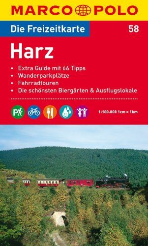 MARCO POLO Freizeitkarte Harz 1:100.000: Wanderparkplätze, Fahrradtouren, Die schönsten Biergärten & Ausflugslokale