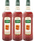 Lot de 3 sirops de Caramel Mathieu Teisseire, pour boissons milk-shakes, cafés, desserts, sodas, spritz, limonades, 3 bouteilles de 1L