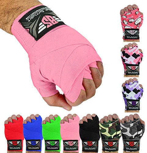 BeSmart Bandages de boxe pour enfants - 2,5 m - Rose, 2,5 m