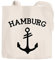 Jutebeutel Baumwoll-Tasche Anker Hamburg 2 Moonworks® natur 2 lange Henkel