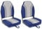 vidaXL 2x Bootssitz Klappbar Bootsstuhl Steuerstuhl Anglerstuhl Bootssitze Boot Sitz Umklappbare Rückenlehne Blau Weiß Grau 43x39,4x59,7cm