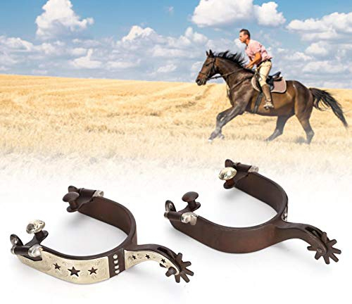 Cikonielf Pferde Sporen Pferde Reitsporen Western Retro Cowboy Schnitzsporen Sporen Set für Damen und Herren Reitpferdetraining