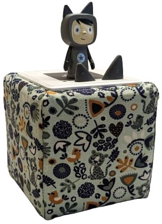 Toniebox Hülle Bezug aus Jerseystoff - Handmade Schutzhülle für Musikbox mit fröhlichen Mustern | (Dschungel)