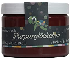 Caleo Color Lehmfarbe PURPURGLÖCKCHEN 0,15 Liter - ökologische Wandfarbe für Wohnzimmer und Co. - hoch deckend, tropffrei, geruchsneutral