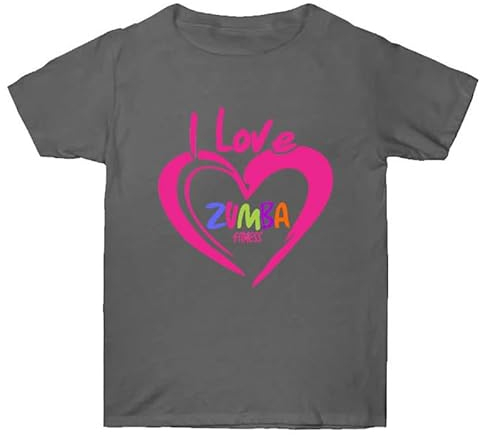 Unisex Zumba Training Kleidung Liebe Druck Mode Lässig Rundhalsausschnitt T-Shirt Zumba Klasse Fitness Kurze Hülse Top I Love Zumba Bedrucktes T-Shirt