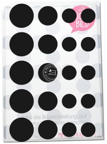 Bügelbild 20 FLOCKFOLIE-Konfetti Punkte Farbwahl Aufbügler Applikationen Bügelsticker für Stoffe Textilien Kinder zum Aufbügeln Flicken
