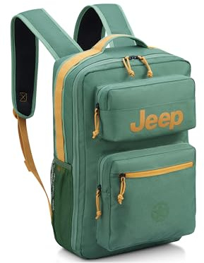 Jeep Unisex's JS015B Laptop Travel Backpack, Army, 15.6