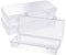 Dimeho 3PCS Rectangular Plastic Storage Containers with Hinged Lids Small Clear Organizer Storage Box for Beads, Jewelry, Diamonds, Small Items, DIY Art Craft Accessory(6.1 × 2.48 × 1.18 Inch)