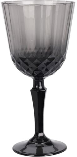 Excellent Houseware Verre à vin en verre gris 310 ml