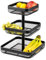 eluno 3-stöckige eckige Obstetagere/Brotkorb, Etagere, Obstschale, Obstkorb, viel Platz für die übersichtliche Lagerung von Obst, Gemüse, Brot und Snacks in Küche und Wohnzimmer aus Metall (Schwarz)