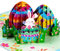 Osterkarten, Osterkarten mit Umschlag, Karte Ostern, Frohe Ostern Karte, Pop Up Karte Ostern, Happy Easter Card mit Umschlag, Osterkarten 3D mit Hasen, Osterei und Blumenmuster (A)