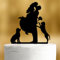 Cake Topper Sprung mit Hunden Schwarz [sitzender Hund, stehender Hund] - Acryl deko schwarz deko Hochzeitstorte deko Kuchen deko Hochzeit Tortendekoration Verlobung Tortendeko