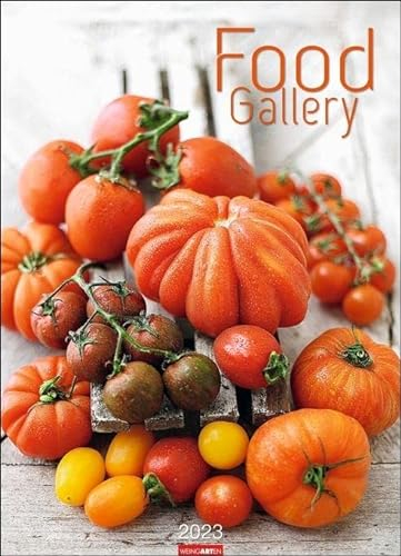 Food Gallery 2023. Großer Wandkalender mit 12 dekorativen Lifestyle-Fotos für die Küche. Food-Fotografie mit saisonalen Lebensmitteln Kalender 2023. 49x68 cm Hochformat.