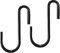 Amkun 10 Pack Heavy Duty S Hooks Black S Shaped Hooks Hanging Hangers Pan Pot Holder Rack Hooks for Kitchenware Spoons Pans Pots Utensils Clothes Bags Towels Plants (Black)