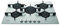 Whirlpool PMW75D2IXL Built-In Gas Hob, 75cm wide, 5 burners, Stainless Steel