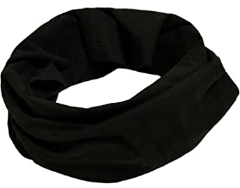 Build your Brand Black Organic Cotton Tubescarf, schlauchschal aus bio-baumwolle erhätlich in schwarz, einheitsgröße