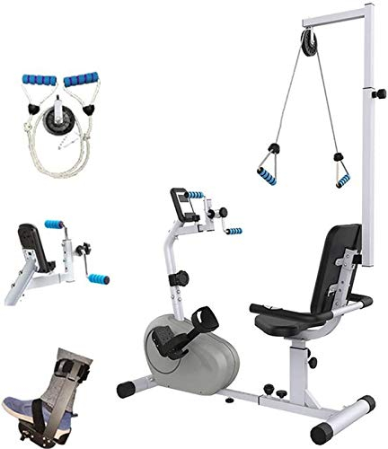 JYCCH Pedal-Heimtrainer, Liege-Heimtrainer mit einstellbarem Widerstand und Armtrainer, motorisierter Bein- und Arm-Pedaltrainer, Wiederherstellung der Muskelkraft, Koordination (C)