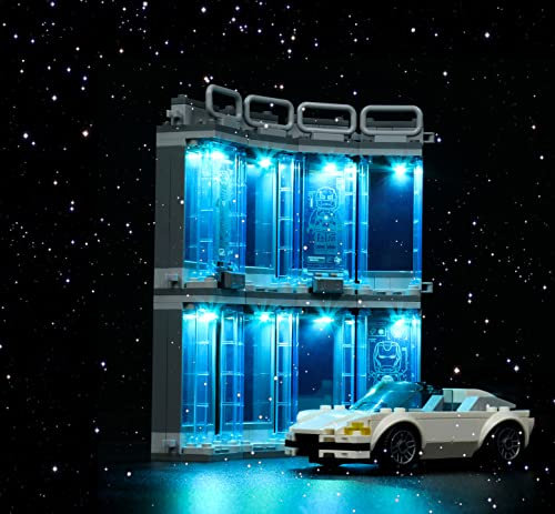 Brick Shine GC Light kit for Lego Iron Man Armory 76216(Lego Set is not Included) (Classic)