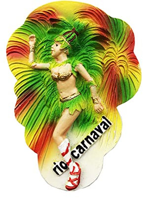 Rio Carnival Rio de Janeiro Brasilien Kühlschrankmagnet Reise Souvenir 3D Kühlschrank Dekoration Magnetaufkleber Bastelkollektion