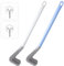 Heyu-Lotus 2 Stück Golfbürstenkopf Toilettenbürste, Golf Silikon Toilettenbürste, Langstielige Toilettenbürste, Klobürste Silikon für Ecken und Spalten, Bathroom Toilet Cleaning Brush
