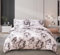 PRIME LINENS Duvet Cover Set 3 Pcs Polyester-Cotton Quilt Cover Bedding Set With 2 Pillow Cases Machine Washable Anti Allergic Duvet Sets (Vintage Floral Grey, Double)