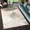 TAPISO Golden Teppich Kurzflor Wohnzimmer Schlafzimmer Luxuriös Creme Beige Grün Blätter Meliert Verwischt Modern Design ÖKOTEX 200 x 300 cm