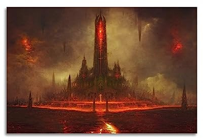 VZRSQZK Game Diablo 4 Hell Welcomes All Poster, dekoratives Gemälde, Leinwand-Wandposter und Kunstdruck, modernes Familienschlafzimmer-Dekor-Poster, 60 x 90 cm
