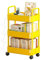 Chaies Rollwagen Küche, 3/4 Ebenen Rollwagen Mit Rädern Und Haken, Beweglicher Snackwagen, Badezimmerwagen, Multifunktional Aufbewahrungswagen, Rollender Bibliotheks-Bücherwagen Für Zimmerbüro