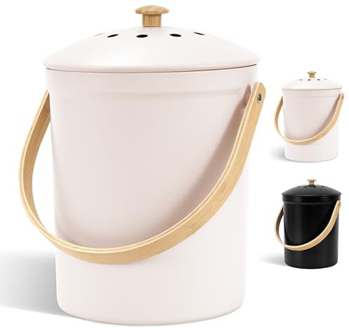 Beautiful Kitchen Compost Bin with Smell Proof Lid for Your Countertop