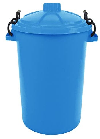 JMS we create smile 50L,80L Plastic Dustbin - Outdoor - Horses - Recycle - Waste - Rubbish Sale (Sky Blue, 80 Litre)
