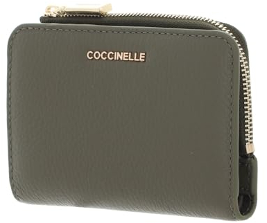 Coccinelle Metallic Soft Wallet Grained Leather Laurel Green