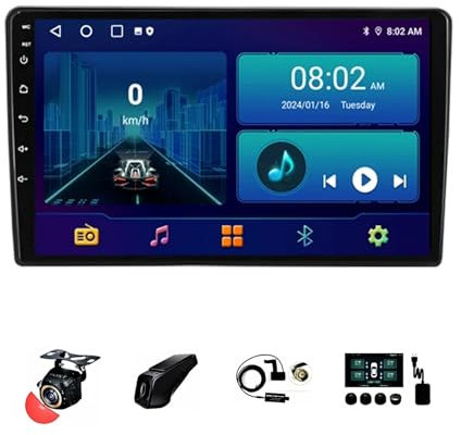 BOJONTN 9 Pollici 2 DIN Android 13 Auto Stereo Radio per Peugeot 308 T9 308S 2013-2017 con Car Play Senza Fili GPS Telecamera Posteriore Comandi al Volante Bluetooth(T6[8+256G])