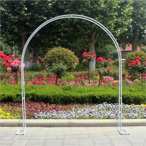 40cm Wide Large Metal Garden Arch, Arch Planter For Climbing Plants To Support Arch Garden Decoration,for Balcony, Courtyard, Roof, Office, Living Room, Wedding Scene(White,180*220cm/70.9*86.6in)
