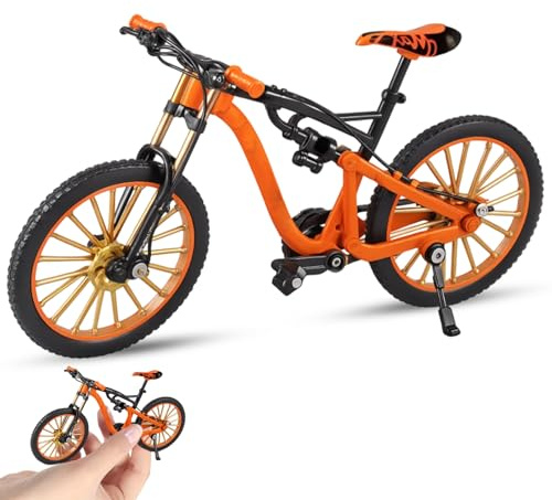 MXHBSTP Finger Mountainbike, Miniatur Fahrrad Spielzeug für Schreibtischdekoration und Fingerspiel, 10 x 17 cm, Sammlerstück Display für Anfänger und Sammler