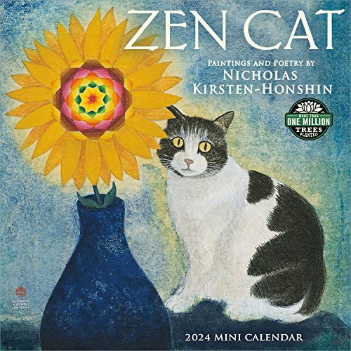 ZEN Cat 2024 Mini Calendar: Paintings and Poetry by Nicholas Kirsten-Honshin