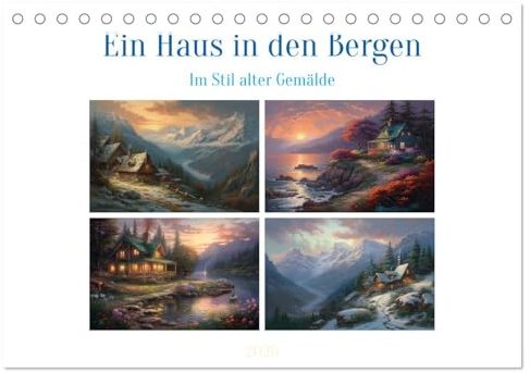 Ein Haus in den Bergen (Tischkalender 2026 DIN A5 quer), CALVENDO Monatskalender: Das Haus in den Bergen ist eine charmante und rustikale Rückzugoase mit atemberaubender Aussicht. (CALVENDO Natur)