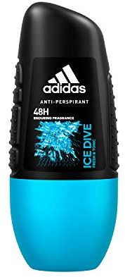 adidas Ice Dive Deo Roller – Antitranspiranter Deo Roll-on mit 48h Schutz vor Schweiß und mit erfrischendem Duft pH-hautfreundlich – 1 x 50 ml