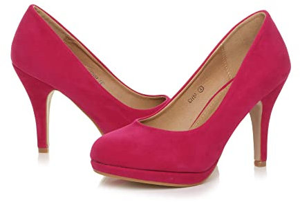 AJVANI high mid Heel Smart Work Evening Party Platform Court Shoes Pumps Size 6 39