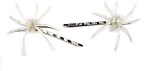 Miniblings 2er Set Spinne Haarklammer Haarspange Spinnen Halloween Leuchtend - Handmade Modeschmuck I Haarschmuck Haarclips Haarklammern