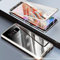 Funda Samsung Galaxy Note 8, Absorción Magnética Carcasa[Marco de Metal] [front and back Tempered Glass]360 Grados Slim Fit Ultra Carcasa de Peso Ligero, para Samsung Galaxy Note 8 Cover Case - Plata